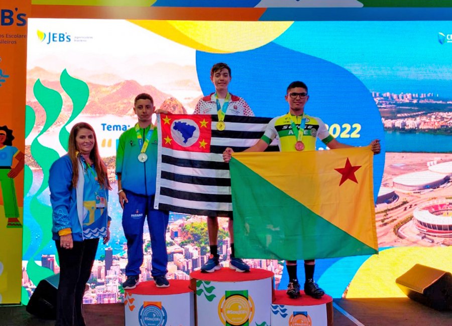 Ciclista guaçuano ganha três medalhas nos Jogos Escolares Brasileiros