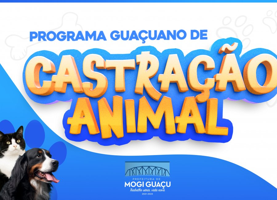 Prefeitura abre cadastro para programa de Castração Animal em Mogi Guaçu
