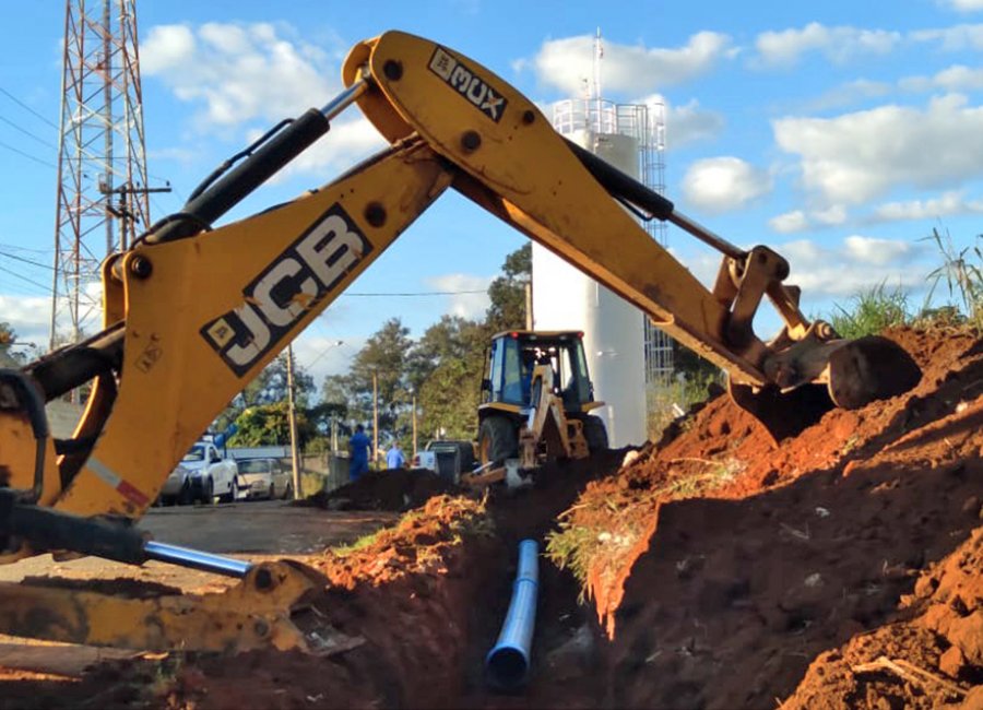 Obras ampliam capacidade de distribuição de água no Jardim Alvorada