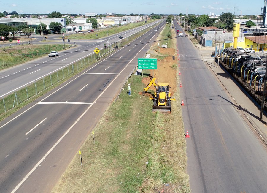 Iniciada a construção de nova passarela de pedestres na Rodovia SP-342, em Mogi Guaçu