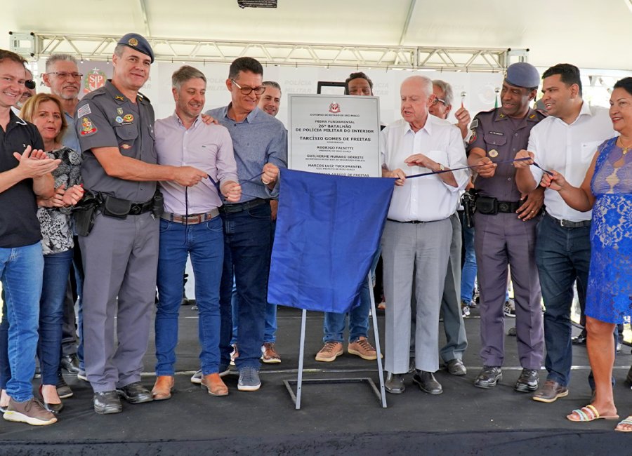 Pedra Fundamental: construção da sede do 26º Batalhão de Polícia Militar do Interior é iniciada
