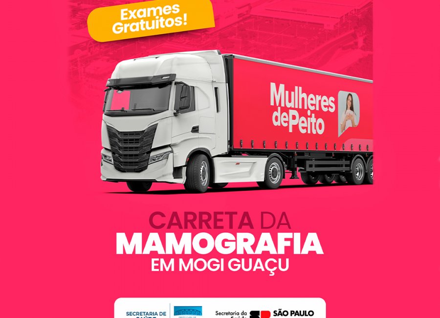 Carreta da Mamografia estará em Mogi Guaçu de 30 de janeiro a 10 de fevereiro
