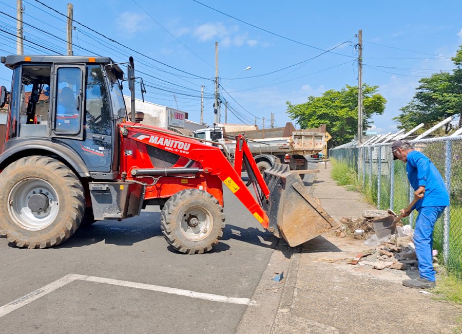 Serviços Municipais realiza mutirão de limpeza e manutenção em diversos bairros de Mogi Guaçu