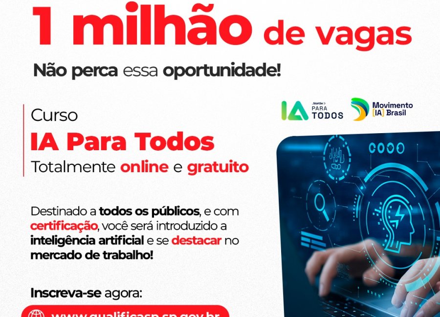 Qualifica SP oferece curso gratuito de inteligência artificial