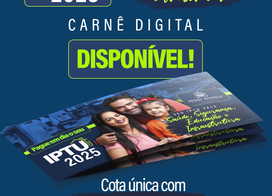 Cota única ou primeira parcela do IPTU poderá ser paga até o vencimento de maio 