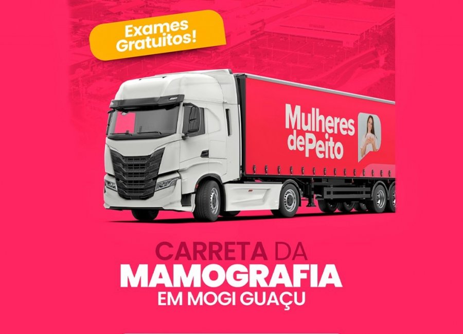 Carreta da Mamografia estará em Mogi Guaçu de 29 de abril a 10 de maio