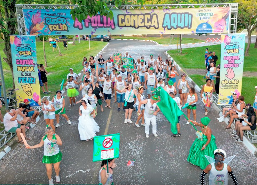 Carnaval: Definidos os blocos para o Guaçu Folia 2026 