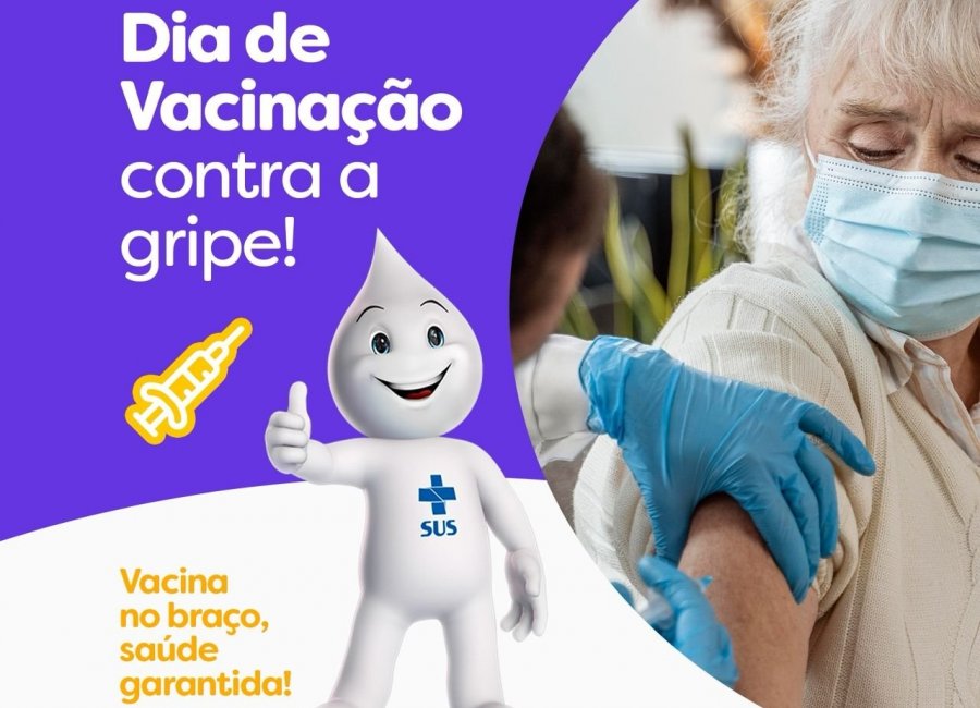 Saúde realiza campanha de vacinação contra a gripe para idosos e gestantes neste sábado