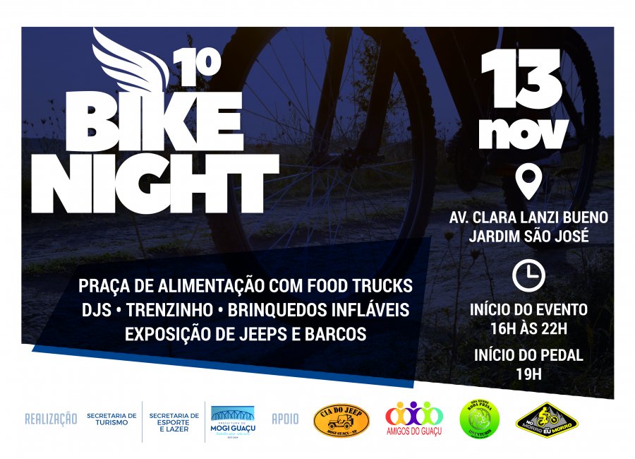 1º Bike Night promete agitar ciclistas da cidade e região