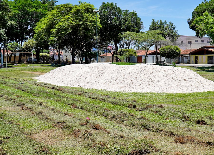 Serviços de zeladoria são feitos na Praça do Ypê I