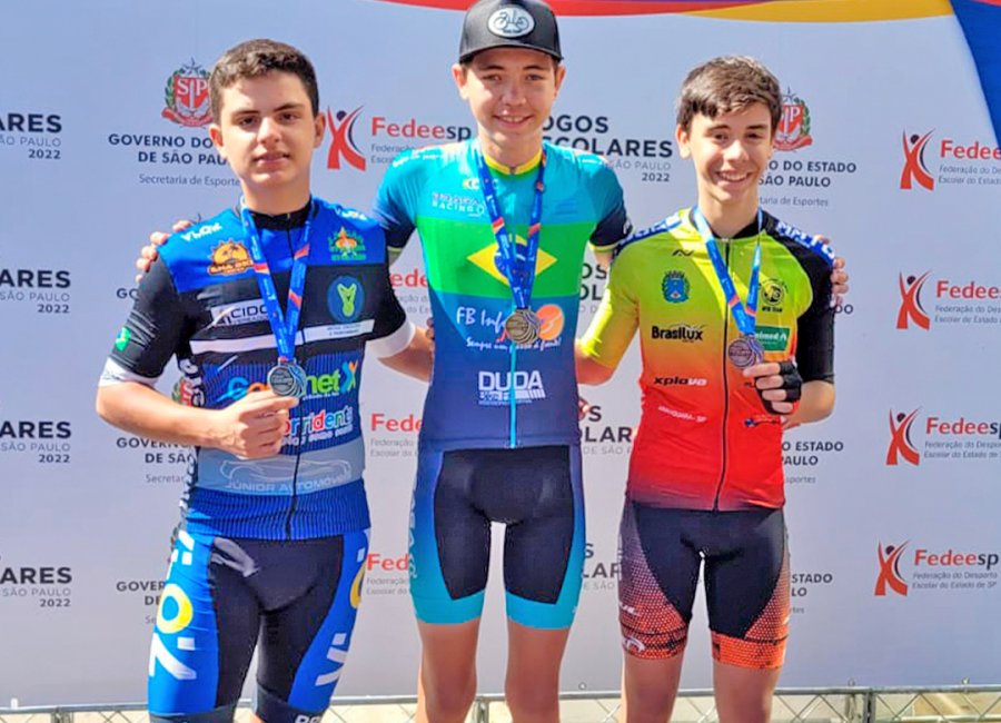 Ciclista guaçuano é campeão dos Jogos Escolares na categoria sub 14